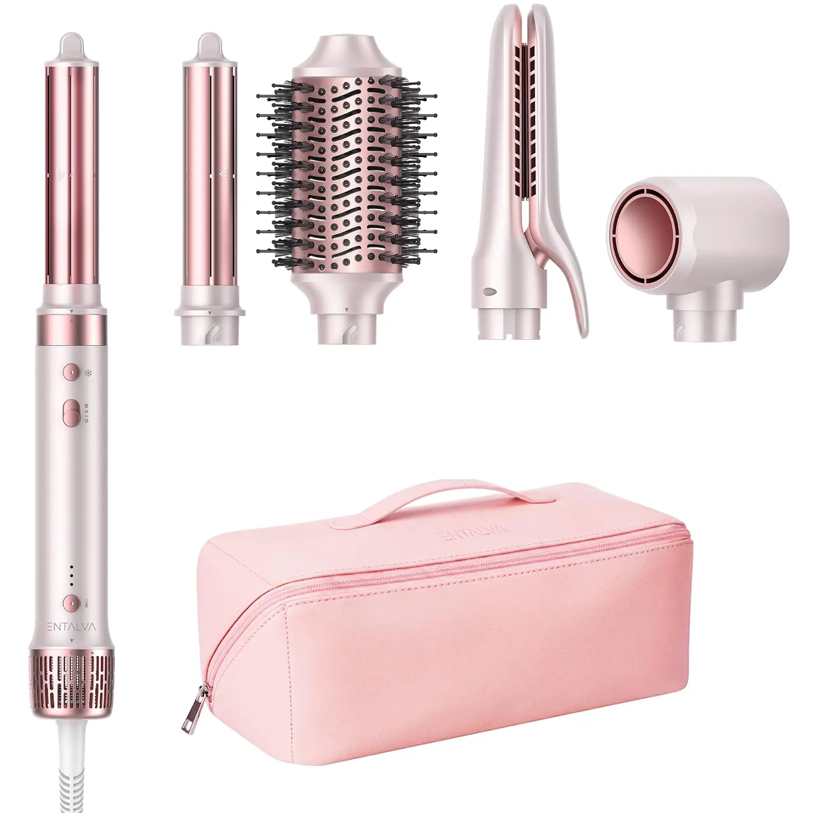 5-in-1 Hot Air Styler & Hair Dryer Brush Set for Salon-Quality Blowouts, Ceramic Coating for Frizz-Free Shine, Professional Multi-Styling Hair Tools
