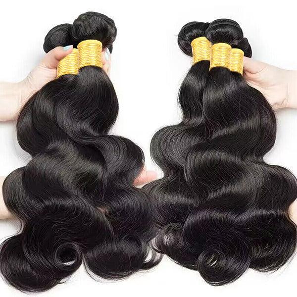 Body Wave Bundles Human Hair Weave 3 4 Bundles Brazilian Virgin hair Bundles 30inches Quick Weave Sew in 4×4 Lace Closure 2×6 Closure