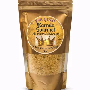 Karmic Creations All-purpose seasoning blend. "Taste good on everything" Low Sodium Seasoning