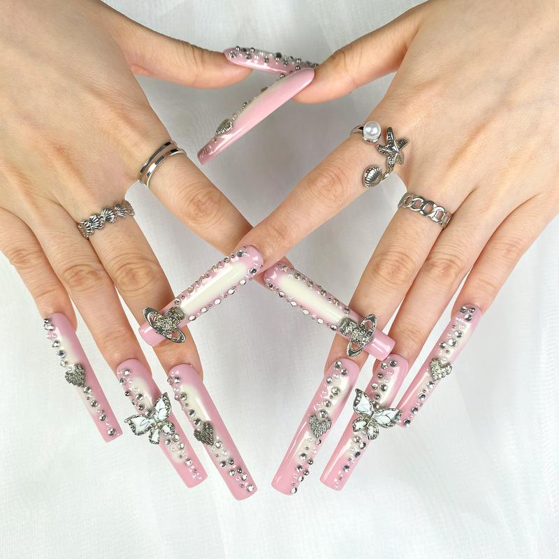 Reusable Press-On Nails Glossy Gel Finish Short Coffin Almond Easy Apply Remove Strong Hold Nail Kit for DIY Home Manicure with Nail File Glue and Storage Box Reusable Press-On Nails Glossy Gel Finish Short Coffin Almond Easy Apply Remove Strong Hold Nail Kit for DIY Home Manicure with Nail File Glue and Storage Box