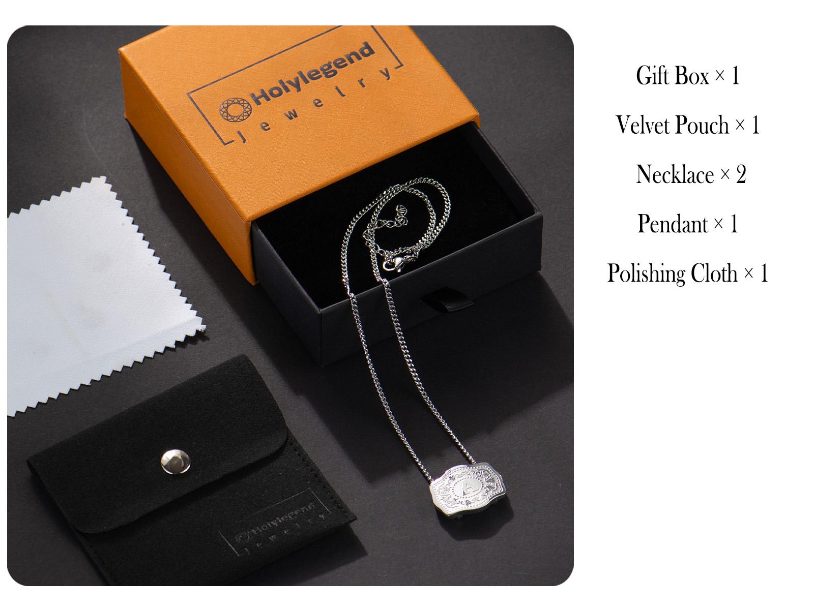 Holylegend Initial Letter Pendant Necklace with Embossed Belt Buckle,Trendy jewelry, Personalized initial necklace, Handmade fashion accessory,CowTag Western Style Jewelry, Gift for Men Women, Buy 1 Get 1 Free Chain,18"+2" Extender Length