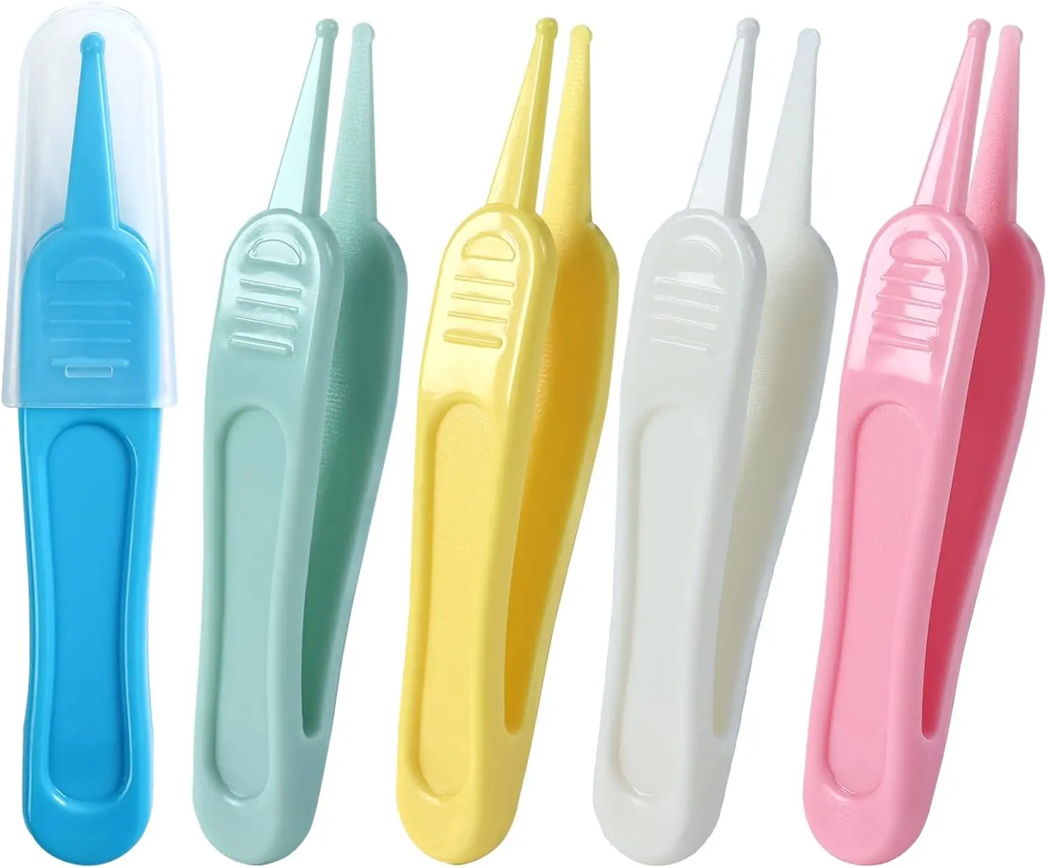 5 Pcs Nose Cleaning Tweezers, Effective Booger Remover Tool, Navel & Ear Cleaner Clip for Baby's Care