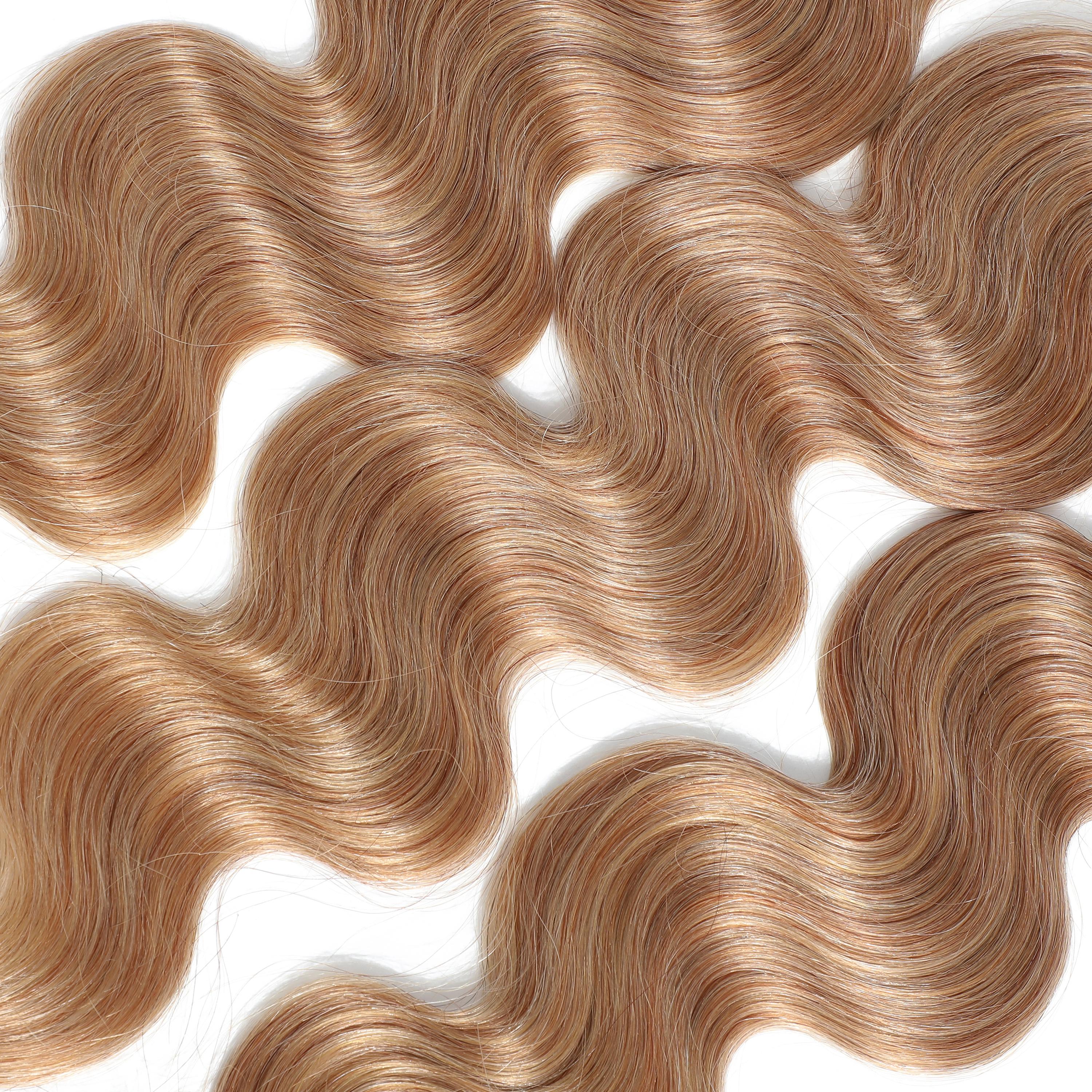12A Ombre Body Wave Bundles Human Hair with Closure glossy hair bundles 100% Unprocessed Brazilian Human Hair Raw human hair bundles Ombre Highlight Body Wave Human Hair Weave 3 Bundles with Closure valentines gifts for gf
