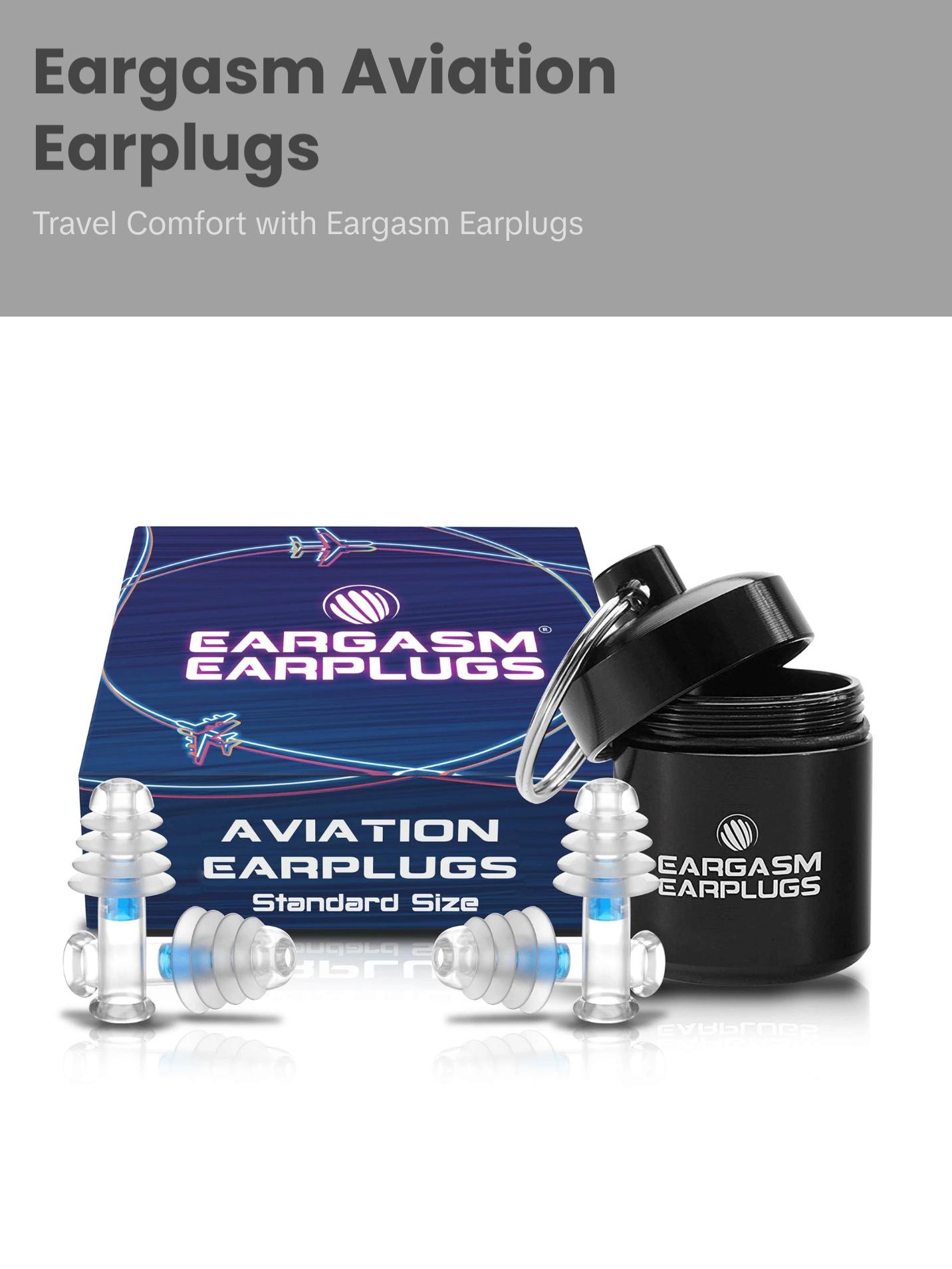 Eargasm Aviation Earplugs - Reduce Ear Pain During Air Travel!