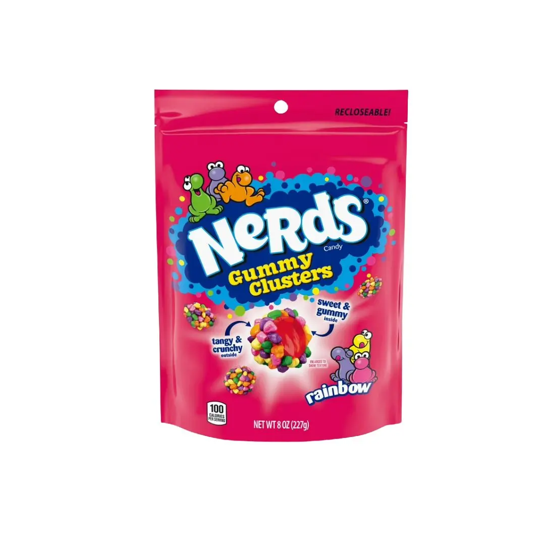 Nerds Rainbow Mix Clusters Bagged Sweets - Fruity, Crunchy-Chewable Assorted Flavors, Novelty Candy, Nassau Snack for Candy Shops, Fruit & Chewy