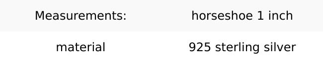 Sterling Silver Horseshoe Pendant Necklace