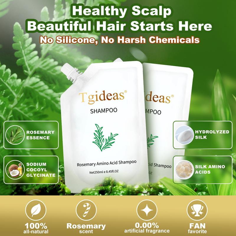 [Buy 1 Get 1 Free]Tgideas Rosemary Amino Acid Shampoo 250ML Silk Amino Acids Rosemary Essence Hydrolyzed Silk Scalp Repair Hair Nourishment Buy 1 Get 1 Free