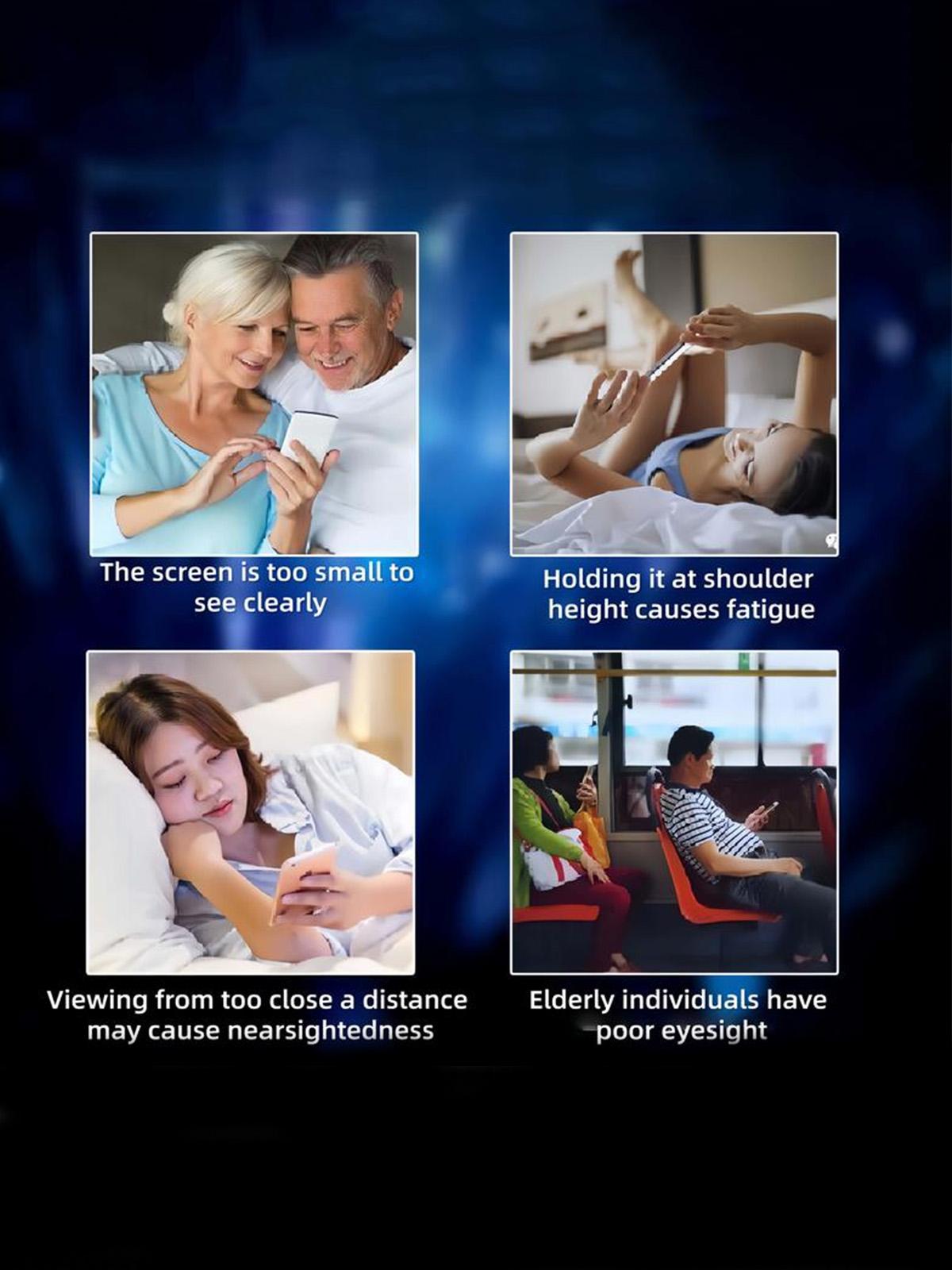 Mobile Phone Screen Magnifier, HD Cell Phone Screen Magnifier, Premium Screen Magnifier for Smartphone, Useful Tech Gadget, Ideal Holiday Gift for Family and Friends