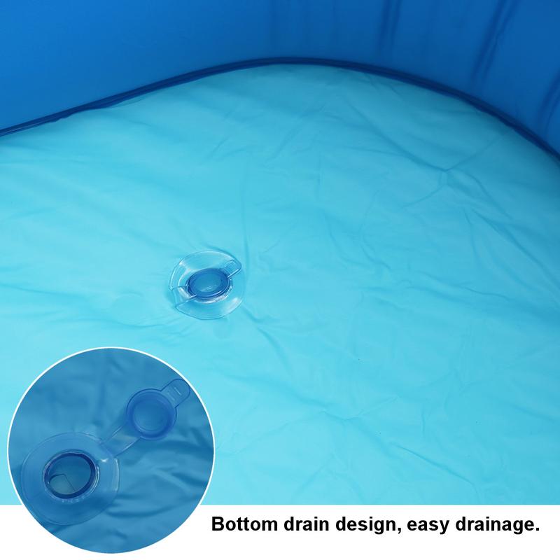 120 x 71 x 24in Three-layer Inflatable Swimming Pool, Ball Pit Suitable for Home Use, Outdoor Family Pool, Backyard Extra Large and Thickened Pool