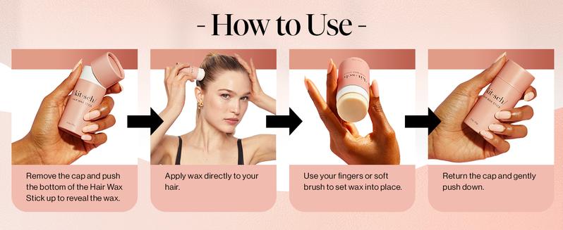 Kitsch Hair Wax Stick for Women & Men - Hair Slick Back Stick, Anti-Frizz and Fly Away Hair Tamer, No Residue Hair Finishing Stick for Flyaways