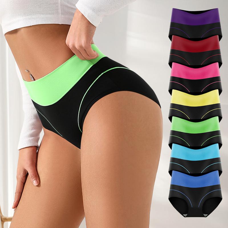 HOTCOM Women’s Plus Size Lingerie Hipster Panties 7-Pack – Seamless Soft Fit with Elastic Waist, Breathable Everyday Womenswear