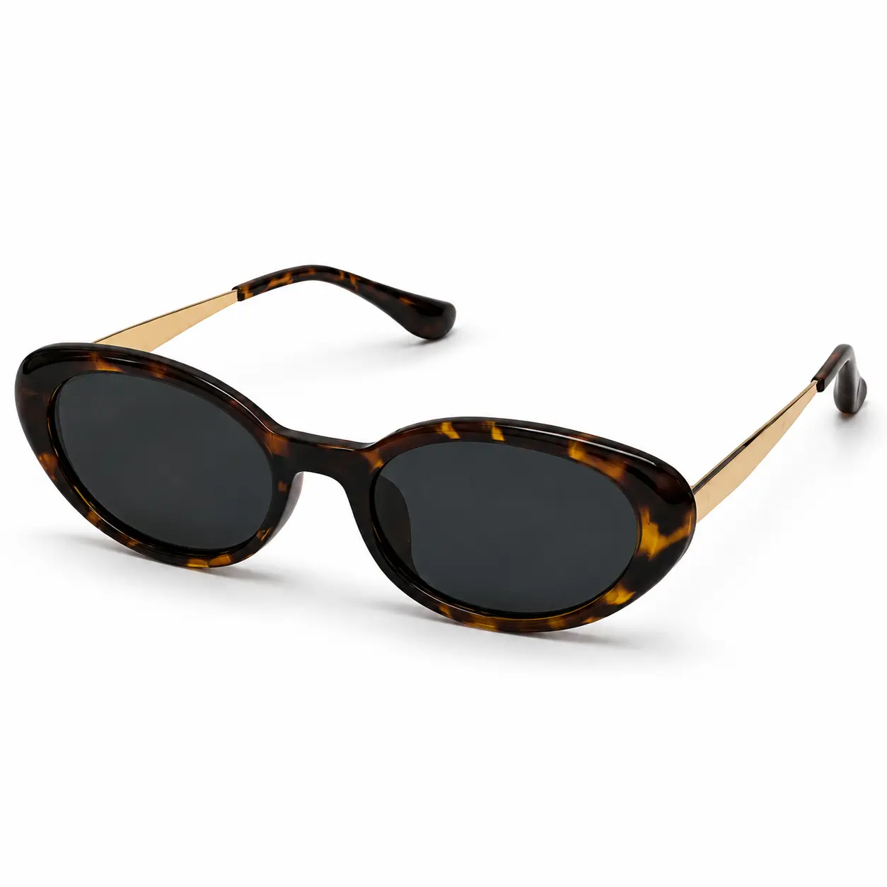 Women’s Polarized Sunglasses UV400 Protection Retro Oval Lightweight Fashion Shades with Case for Beach Travel Driving Gift for Her