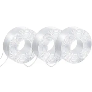 3 Roll Heavy Duty Nano Double-Sided Tape, Reusable Traceless Washable Strong Adhesive Strip, Multi-Scene Mounting Tape for Home, Office, Car & Daily Use