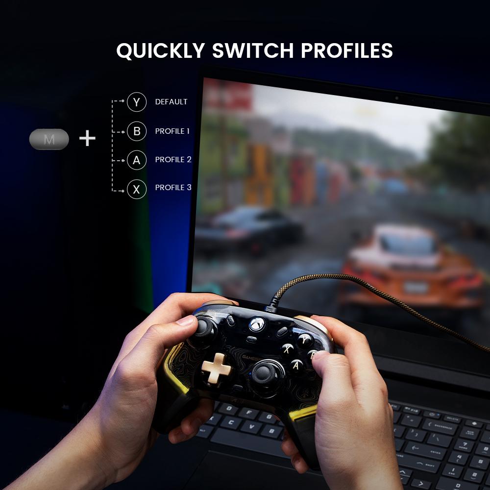 GameSir Kaleid Flux Wired RGB Controller for Xbox Series X|S, Xbox One, Windows 10/11 & Steam, Anti-Drift Gamepad with Precision Hall Effect Sticks