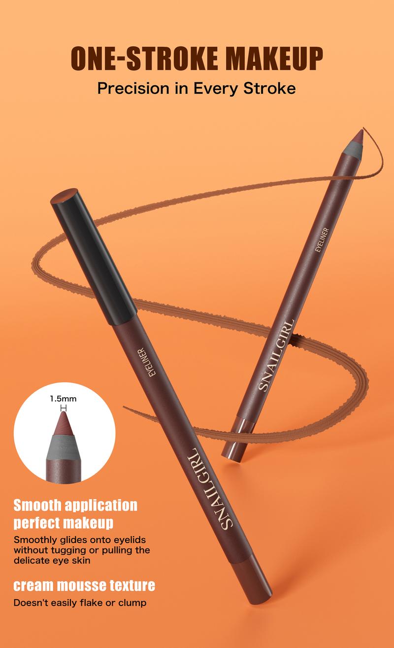 Waterproof Eyeliner Pencil - Long-lasting, Sweat-proof, Smudge-proof & Transfer-resistant - Cream Mousse Texture - Intensifies Eye Color - Doesn't Easily Flake or Clump