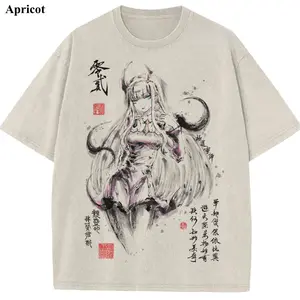 Zero Two Vintage Wash Tee, Darling in the Franxx T-shirt, Anime Graphic Tees, Unisex Shirt, Anime Gift For Fan, Gym Workout Shirt, Menswear Womenswear Crew Neck Oversize Fit Heavy Cotton