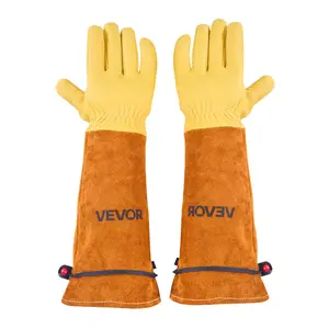 VEVOR Gardening Gloves, Thorn Proof & Puncture Resistant Garden Gloves with Elastic Cuff, 17.5 in Long-Sleeve Glove Rose Pruning Glove for Men & Women Weeding Digging Planting, Size M