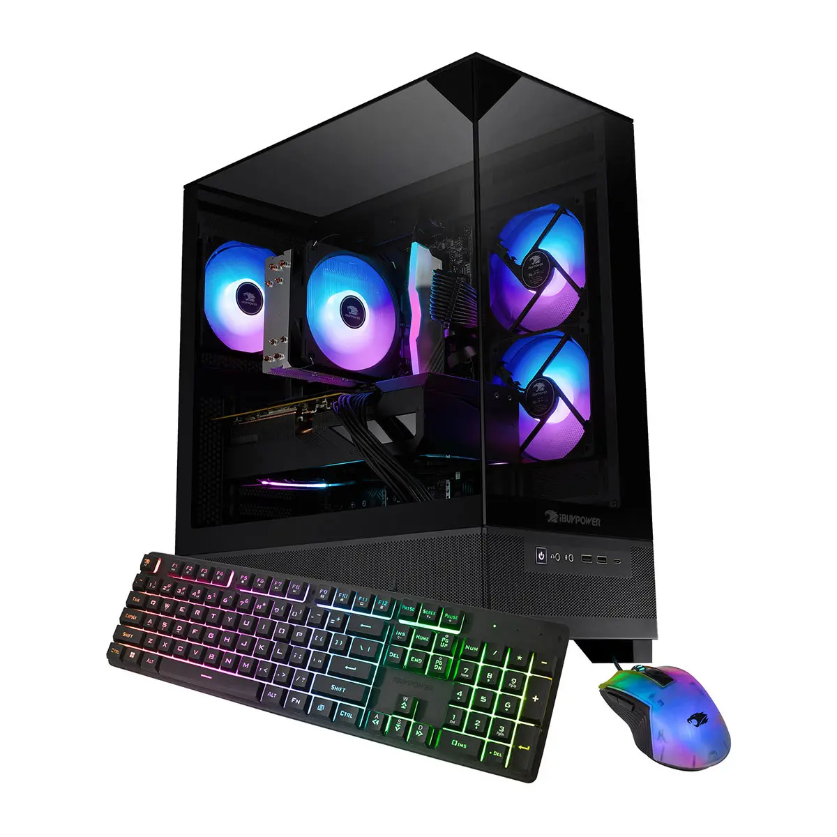 iBUYPOWER Element SE ESA5N5602 Gaming Desktop Computer, AMD Ryzen 5 8400F 4.2GHz, 16GB RAM, 1TB SSD, NVIDIA GeForce RTX 5060 8GB, Windows 11 Home, Black