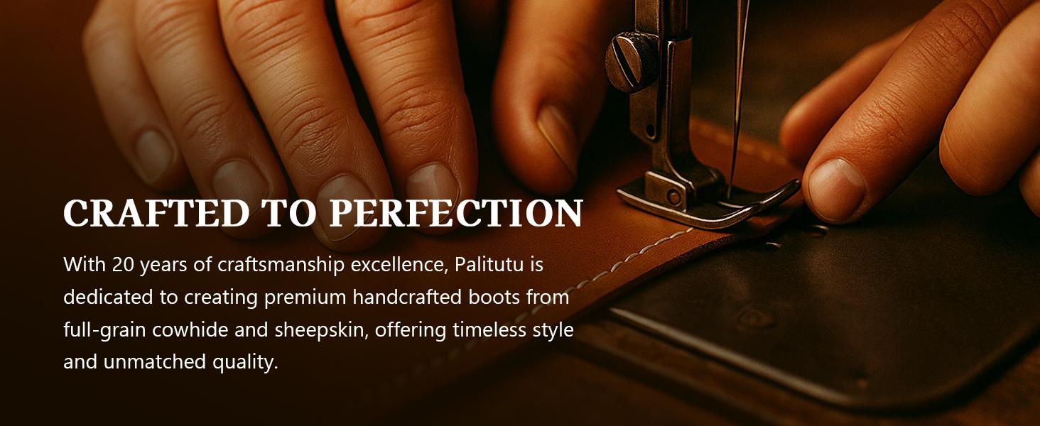 【Genuine Leather】Palitutu Hand Painted Western Cowboy Boots, Full Grain Cowhide Upper & Shaft, 4-Layer Composite Sole boot,Sport Outdoor Western Boot(PLT103614) summerwins
