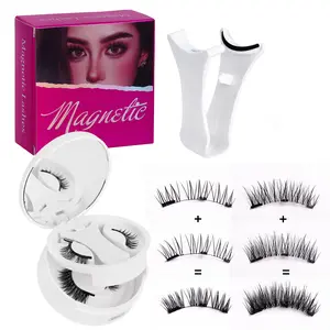 Soft Magnetic Lashes with Applicator – 2 Pairs, No Glue, Waterproof & Natural Look false eyelash all-in-one kit tweezer