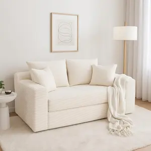 Winzoo Convertible Loveseat Oversized Single Seat Sleeper  2 in 1 Sofa Bed No Assembly Compressed Corduroy Floor Lounge For Office Apartment Livingroom Bedroom