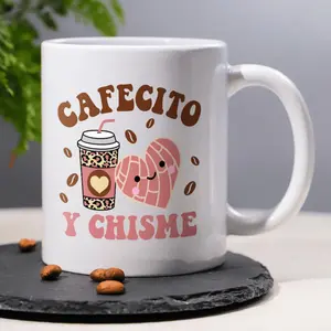 Ultimate Coffee and Gossip Session Cafecito y Chisme Mug 11oz Dishwasher Safe Playful Gift for Friends Who Love Catching Up Over Warm Drinks