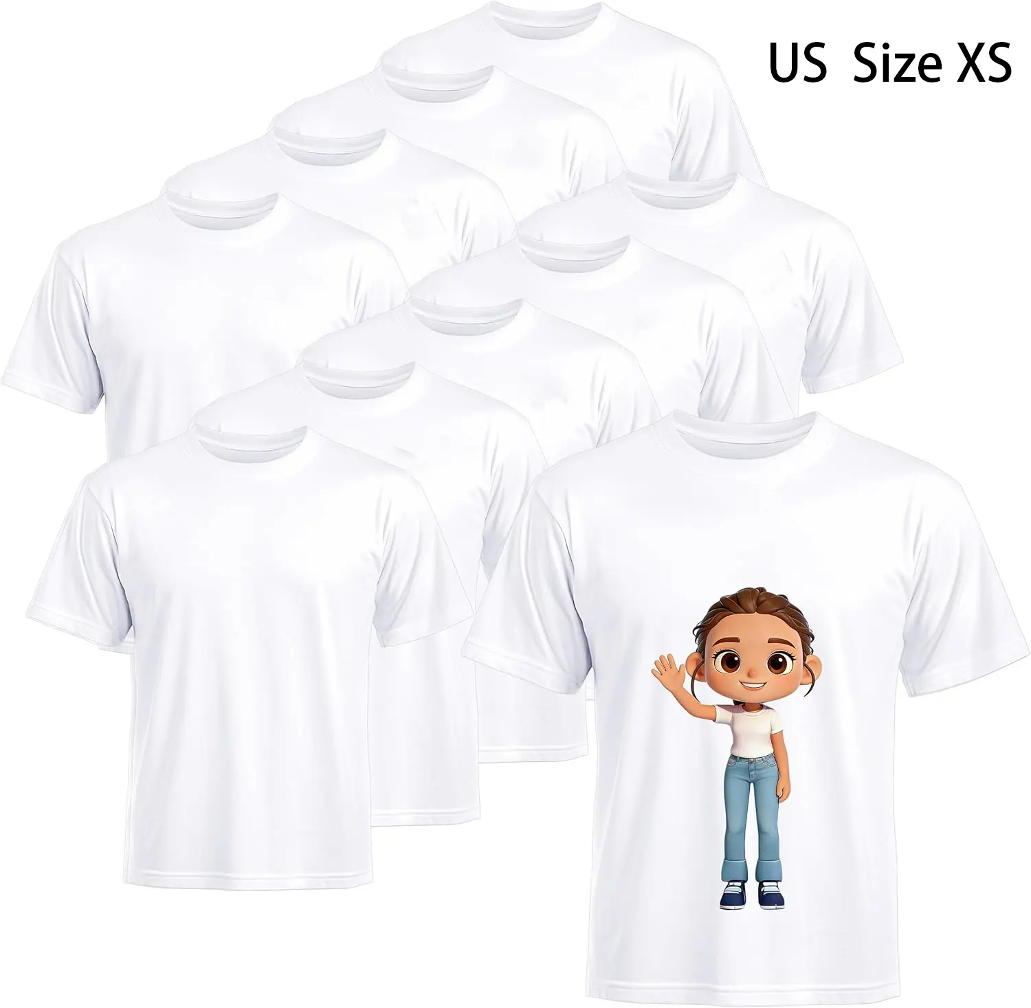 Joyclub 10 PCS Blank T-Shirts for Adults Unisex White Polyester Shirts Sublimation Crew Neck Short Sleeve Team Uniforms for  Fan Shirt DIY, Custom Soccer Team Tees & Class of 2026 Graduation Gifts, summerwins Mid Year Sale sohochic