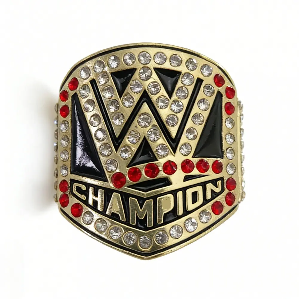Men's Vintage Wrestling Championship Ring, Solid Steel Collectible Ring with Wooden Gift Box, Classic Heavy-Duty Design, Sports Memorabilia Gift for Wrestling Fans, Birthday & Anniversary Present for Fiancé & Husband