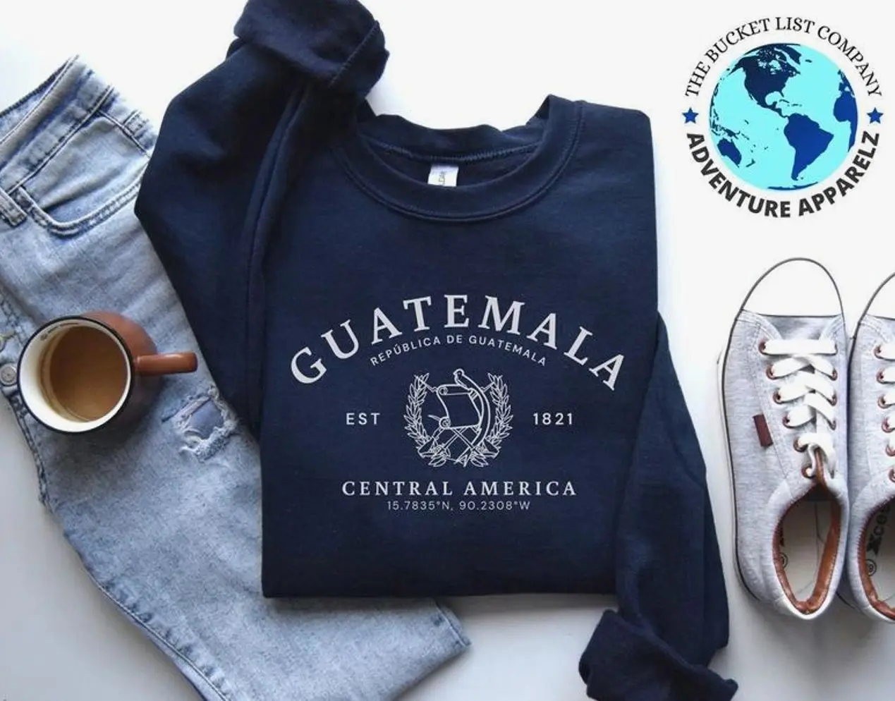 Guatemala T-Shirts, Crewneck Sweatshirts & Pullover Hoodie, Guatemala Sweatshirt, Sweater, Guatemala Gift, Central America Comfortable Pullover Sweatshirt SGR
