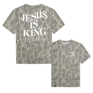 [NEW 2026] Jesus Is King Mossy Oak Bottomland Camo Tee For Men And Women, Unisex Design, Soft and Breathable Cotton