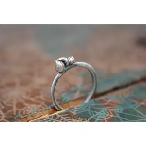 Prize Fighter Stacking Ring. Sterling silver boxing glove ring. Strong female jewelry. Fierce female feminist ring.