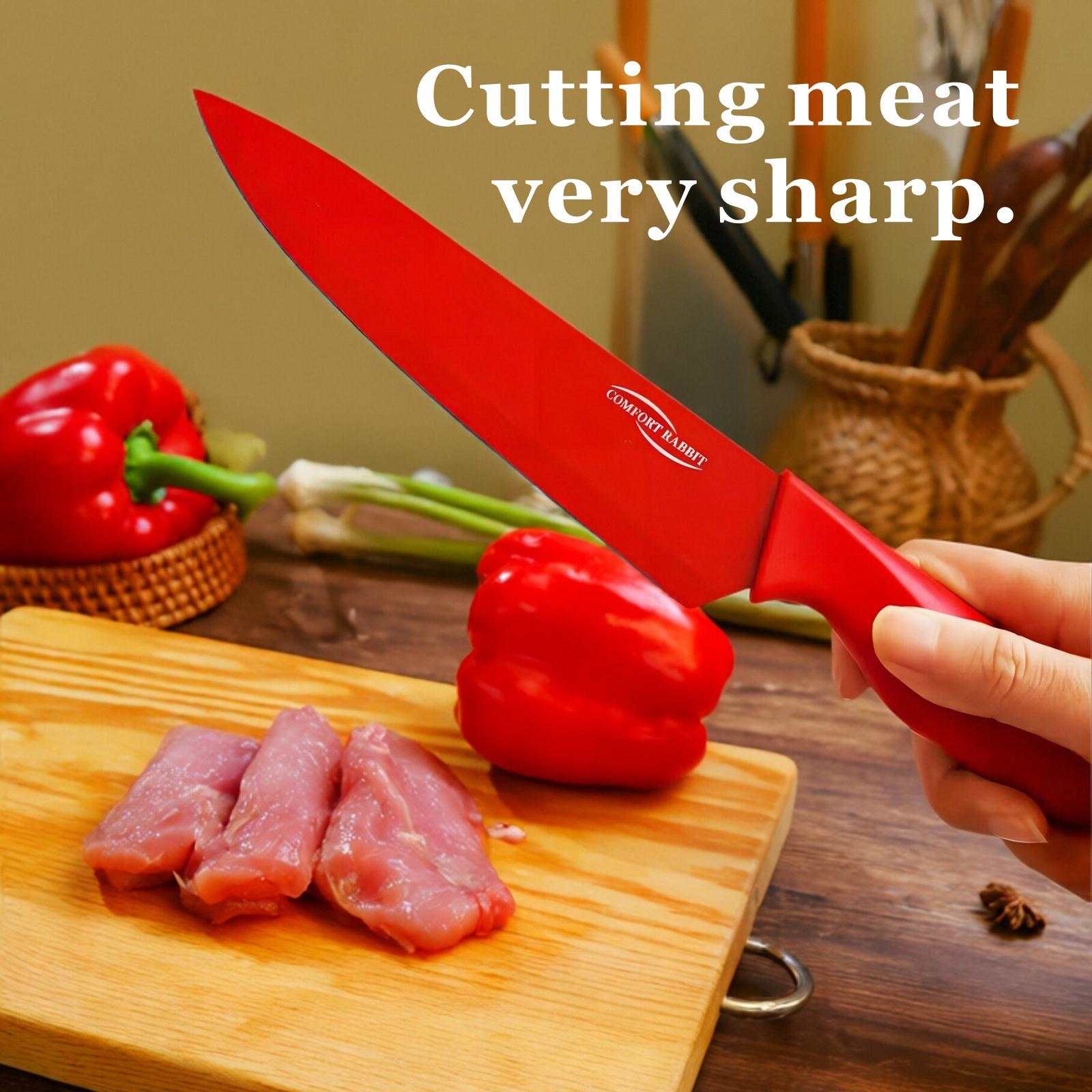 6-Piece Black Professional Kitchen Knife Set This set of knives features sharp blades and ergonomic handles, including ultra-sharp meat knives, perfect for professional chefs. Block Cutting Kitchenware Home Stainless Steel