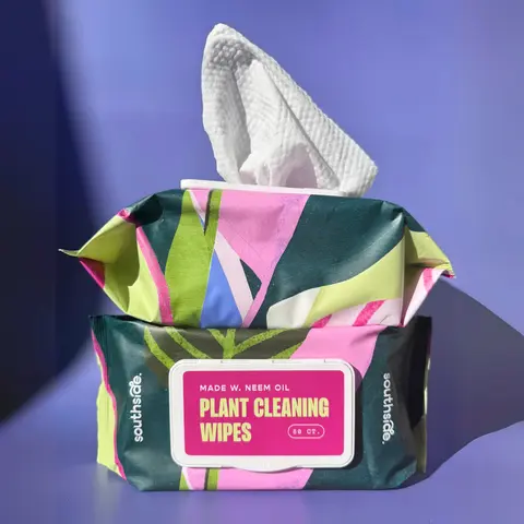 Southside Plants Neem Oil-Infused Plant Cleaning Wipes - Extra-Thick 5.5 x 7.25in Wipes for Indoor & Outdoor Plants, Clean & Natural Formula