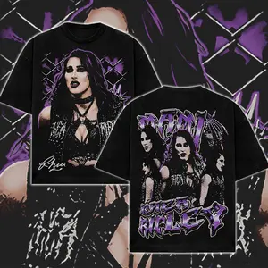 [WWE] Rhea Ripley “Mami” Graphic T-Shirt, Judgment Day Wrestling Fan Tee, Rhea Ripley Vintage Gothic Style Shirt, Women’s World Champion Wrestling Merch, WWE Superstar Streetwear Tee for Men Women Wrestling Fans