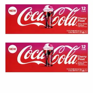 Coca-Cola Cherry Float Soda Pop Fridge Pack Cans, 12 fl oz, 24 cans