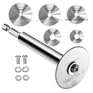 1/4 inch hexagonal tenon round saw blade for rotary tools, high-speed steel (HSS)