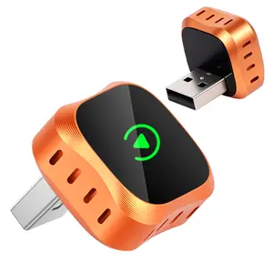 【FOZETOP】2026 Wireless CarPlay Adapter, Wired to Wireless, Plug & Play, Dual Band WiFi, Bluetooth 5.2, Compatible with iPhone & Android