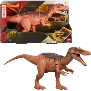 Mattel Jurassic World Rebirth Wild Roar Baryonyx Dinosaur Toy with Tail-Controlled Chomp Multi-Direction Attack & Sound, Posable & Digital Play Collectible Soft Animal