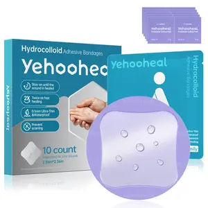 Yehooheal Hydrocolloid Bandages Wound Dressing,Stays on for 7 Days 0.004inch Ultra-Thin Skin-Like Waterproof Faster Healing,Scar Reducing,for Scratches,Cuts,Burns,Blisters,Outdoor First Aid Sensitive Skin