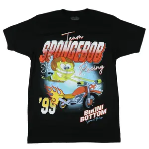 SpongeBob Squarepants Shirt Men's Bikini Bottom Grand Prix Short Sleeve Tee