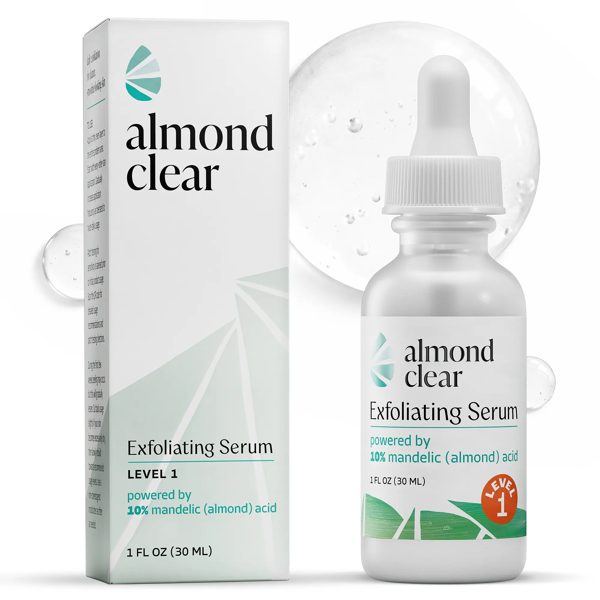 Level 1 Mandelic Acid Serum | Acne, Folliculitis, Aging Skin, Ingrown Hairs, Dark Spots | Daily Skincare, Safe for Sensitive Skin, Skin Repair, Fungus