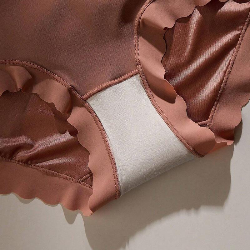 6/12/18 Pack Mid Waist Women's Briefs with Scalloped Edges Breathable Comfortable Soft Briefs High Elastic Hip Lifting Fit Everyday Wear Elegant Stylish Design Women's Ice Silk Compression Minimalist Gamis Basic Thick Womenswear Panties