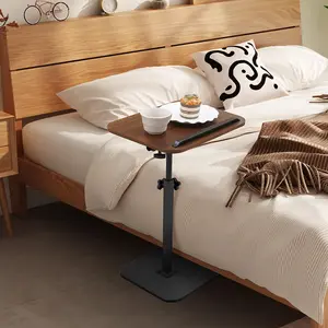 C Shaped End Table with Adjustable Height & Swivel Tray – Laptop Side Table for Couch & Bed