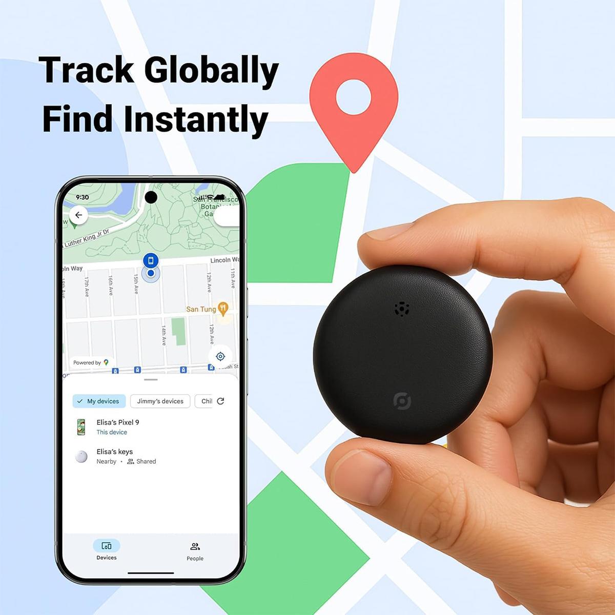 GPS Tracker for Vehicles - (Available for Android and iOS) Waterproof, Drop-Resistant,Real-Time Mini Tracker Device for Vehicles, No Monthly Fee Subscription No SIM Card Required