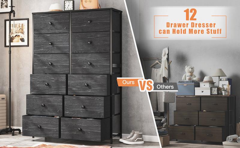 【Deal】Raybee Furniture 12 Tall Dresser for Bedroom Furniture, Fabric Drawer Dressers with Wood Top and Metal Frame for Living Room, Viral Dresser for Apartment, Chest of Drawers Dresser for Closet Hallway Entryway Cabinet Storage Organizer 【Deal】Raybee Furniture 12 Tall Dresser for Bedroom Furniture, Fabric Drawer Dressers with Wood Top and Metal Frame for Living Room, Viral Dresser for Apartment, Chest of Drawers Dresser for Closet Hallway Entryway Cabinet Storage Organizer