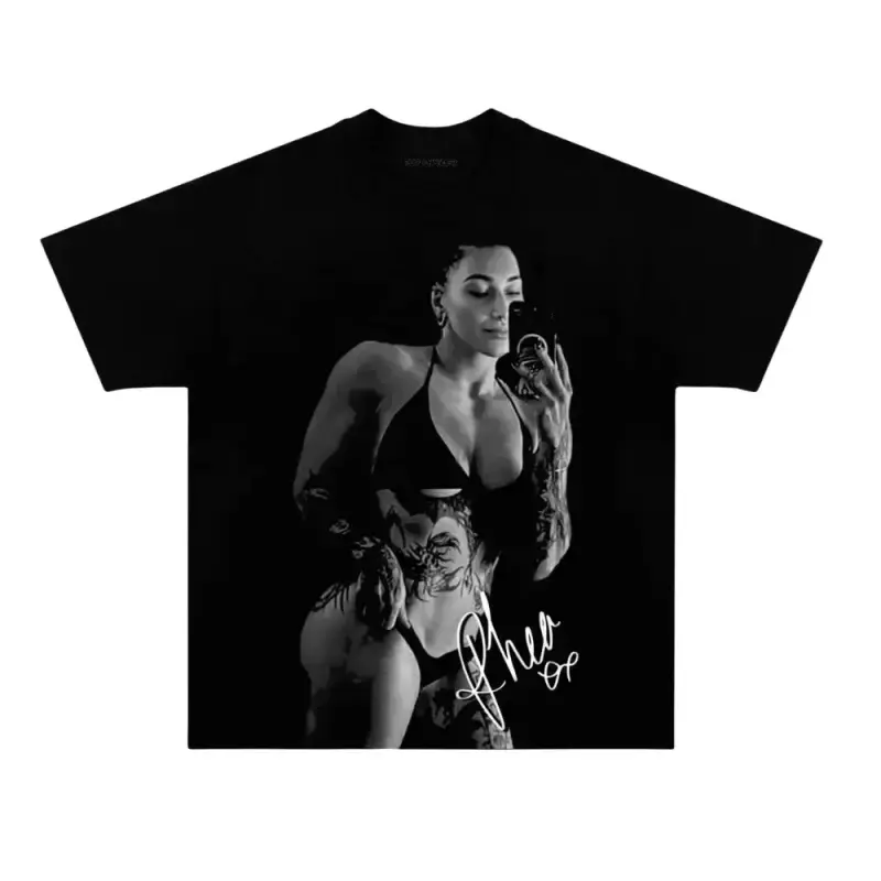 Men's Comfort Colors Rhea Ripley Wrestling Graphic Short Sleeve Tee - Aesthetic Baggy Relaxed Oversize Crew Neck Menswear Fashion Lightweight Apparel for Casual Wear, Events (Unisex Ink Culture Enthusiasts)