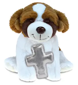 PLUSH CROSS - SUPER SOFT PLUSH - ST. BERNARD DOG