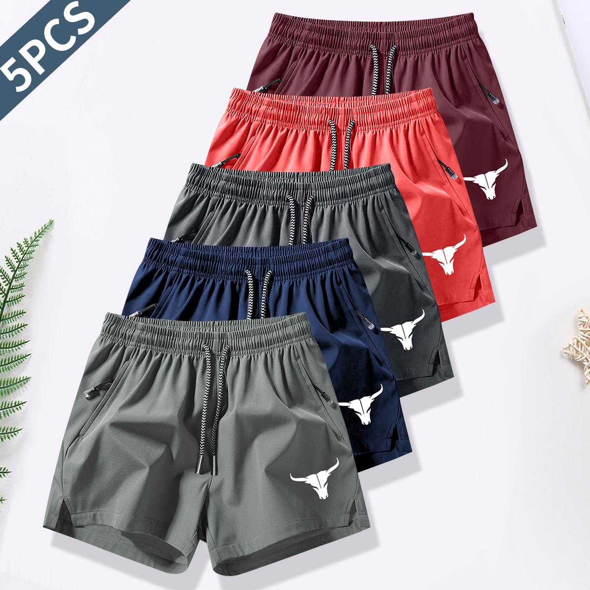 Men's quick-dry lightweight beach shorts with drawstring waistband, non-stretch fabric, suitable for swimming, volleyball, and fitness wear, suitable for pools, travel, and casual outings