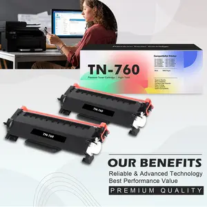 TN760 TN730 Toner for Brother Printer: Replacement for Brother Toner TN-730/TN-760 TN 760 730 TN-760 TN-730 MFC-L2710DW MFC-L2750DW DCP-L2550DW HL-L2350DW HL-L2395DW HL-L2370DW Black Cartridge
