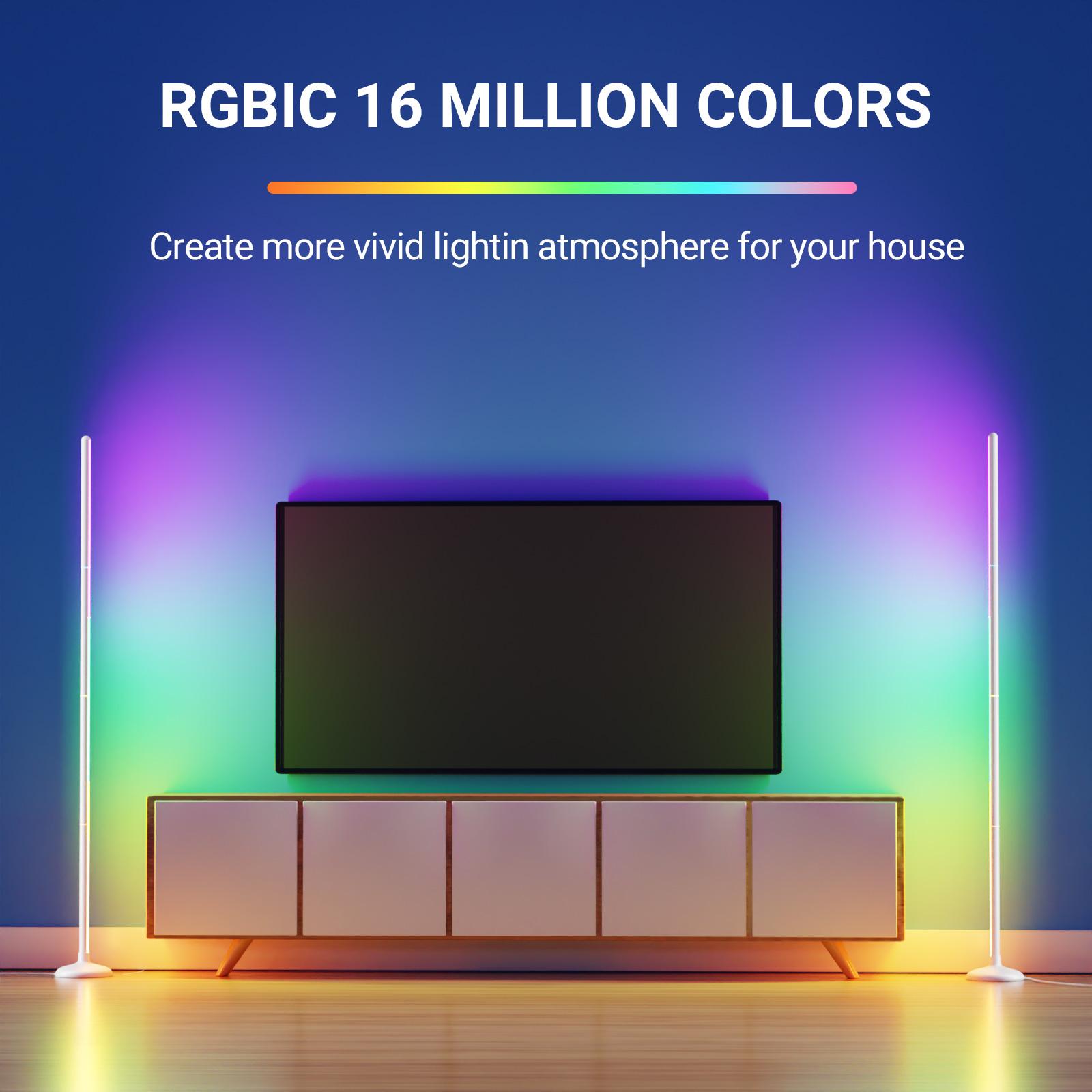 DAYBETTER New Smart LED Ambience Light | 16M Colors, Music Sync, 3-Way Control | Tool-Free Setup | Modern Corner led Light for Bedroom, Living Room, Gaming Room| Ambient Decor (Pair with Main Lights)